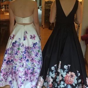 Black Floral Prom Dress